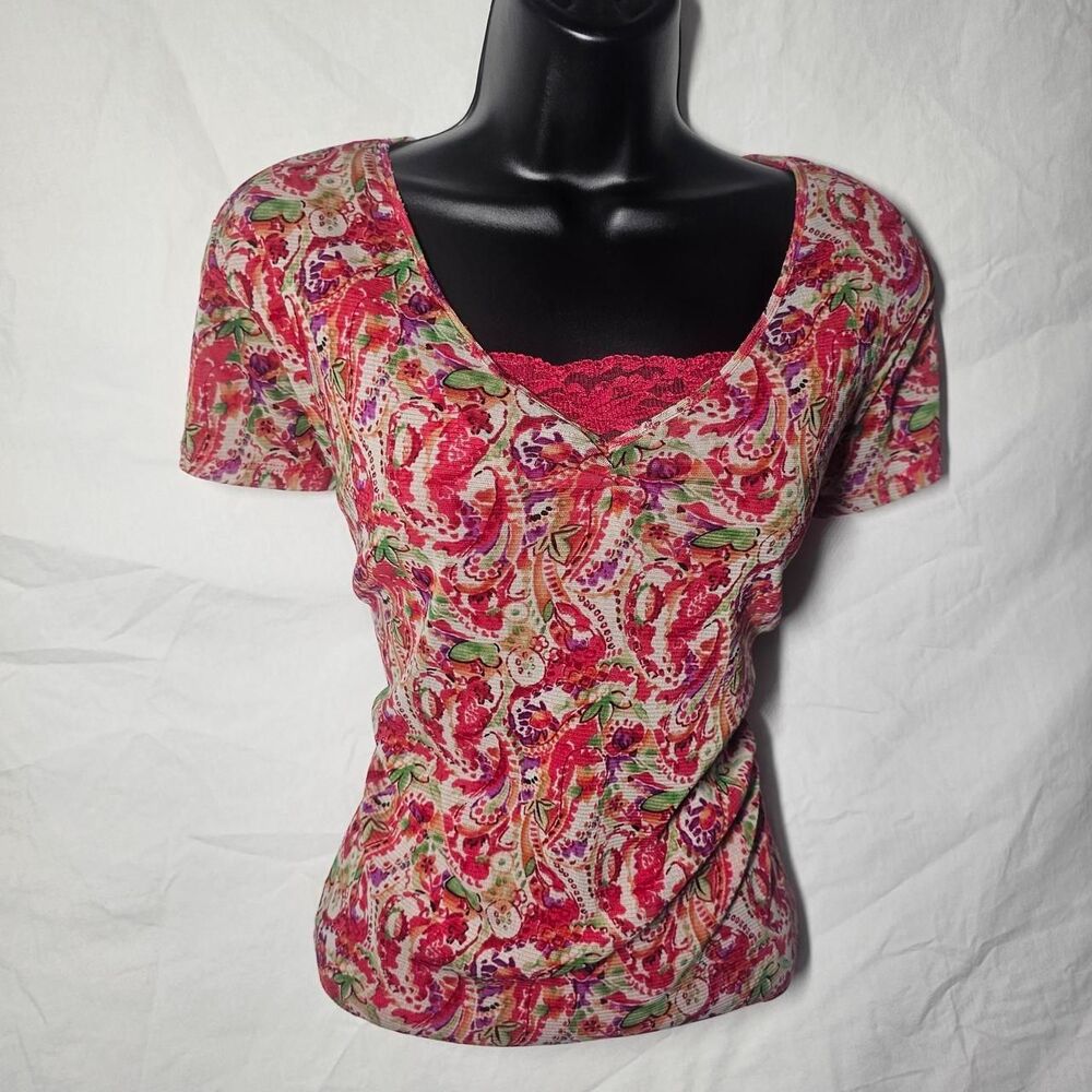 Vintage y2k 90s liz claiborne fairy whimsigoth floral top